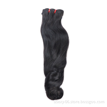 Wholesale Free Sample Raw Indian Hair Extension Super Double Drawn Natural Color Virgin Hair Bundles